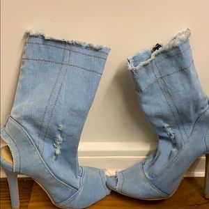 Denim Boots